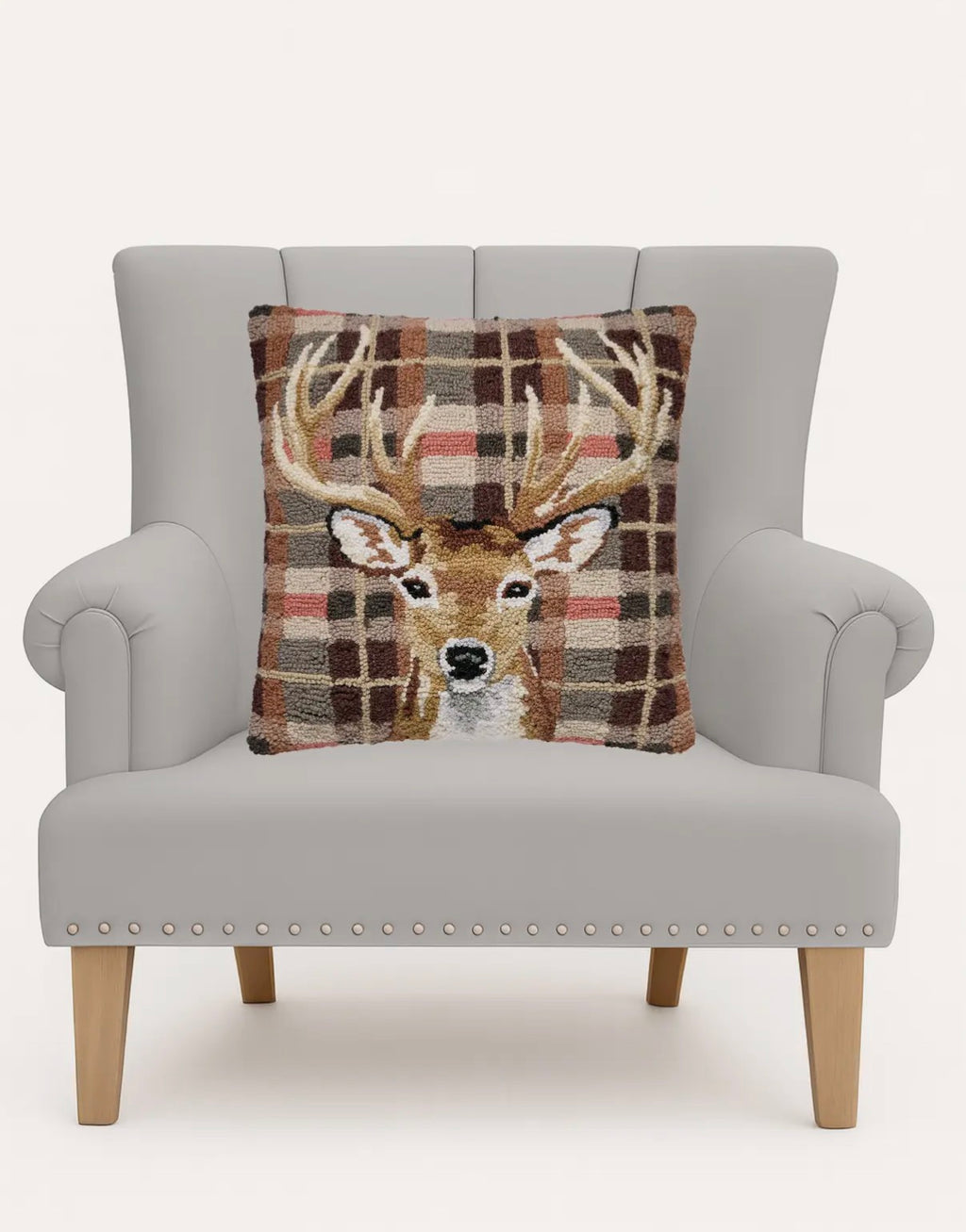 Deer Tartan Hook Pillow