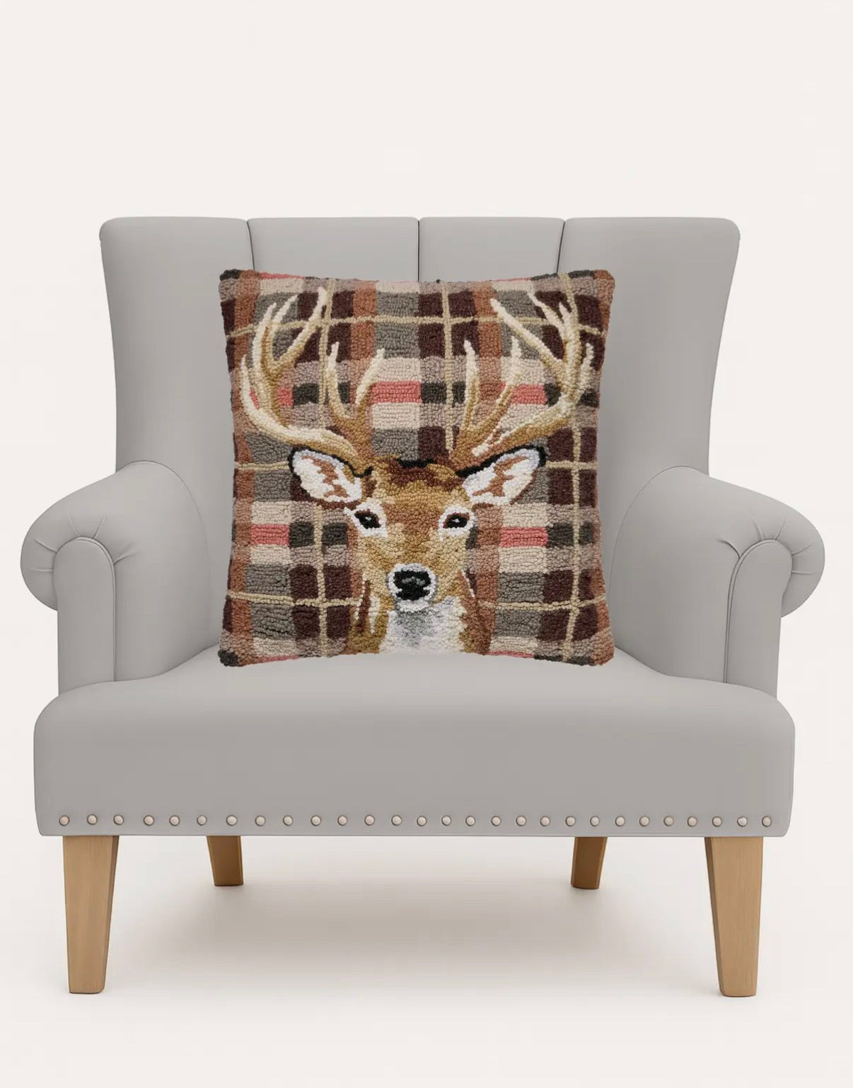 Deer Tartan Hook Pillow