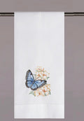 Butterfly (blue) & Flowers Guest Towel