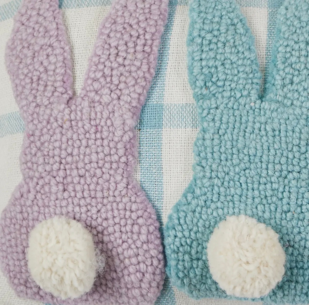 Bunny Pom Poms Tails Hook Pillow