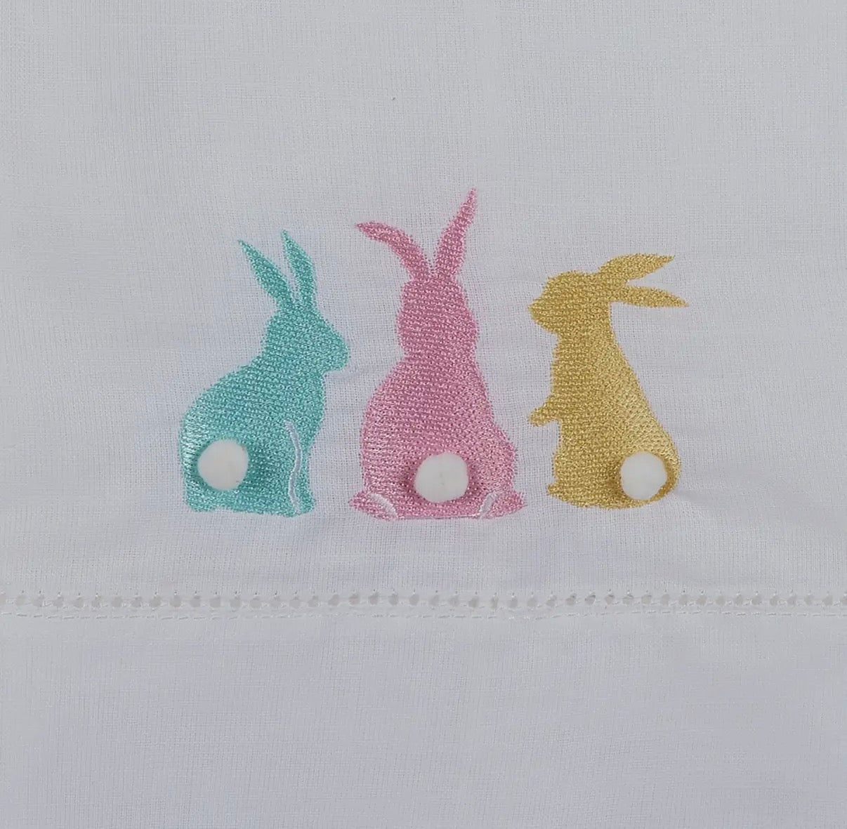Bunny Bums Poms Guest Towel