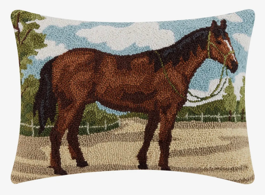 Brown Horse Hook Pillow