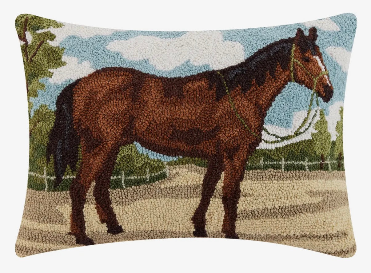 Brown Horse Hook Pillow