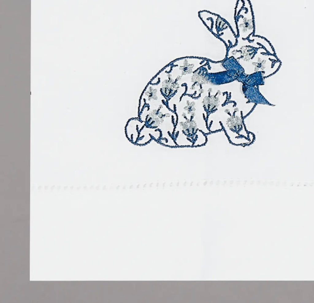 Chinoiserie Easter Bunny Guest Towel