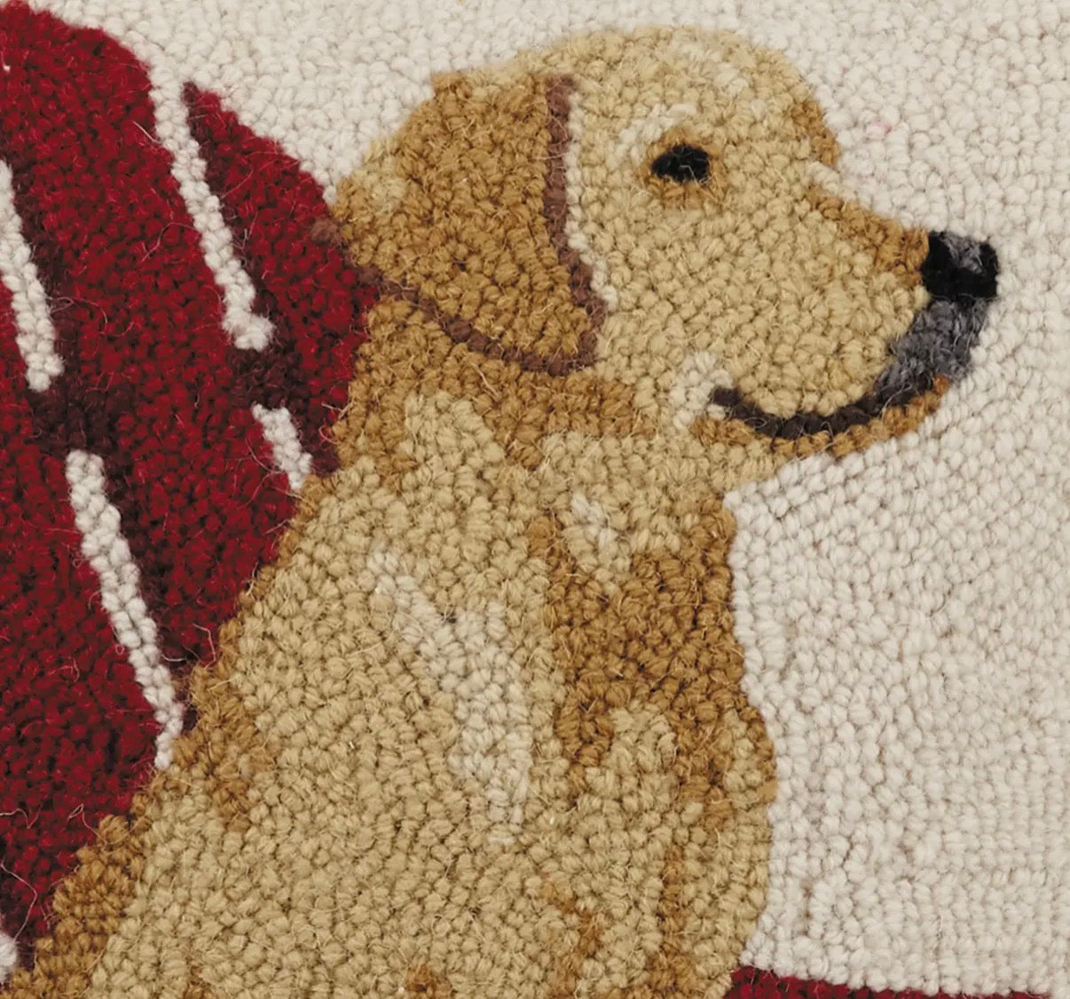 Retriever Dog with Adirondack Hook Pillow