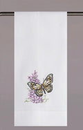 Butterfly (orange) & Flower Guest Towel