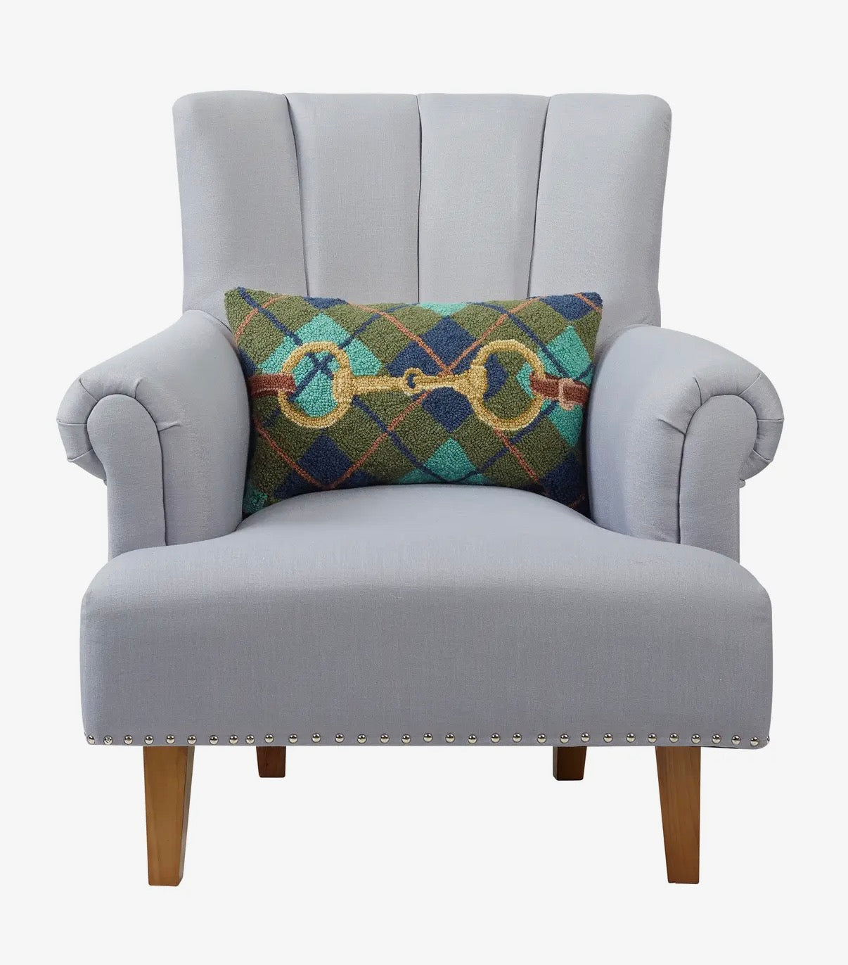 Gingham Buckle Hook Pillow